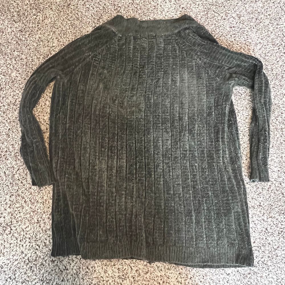 BNCI Hunter‎ Green Ribbed Open Front Cardigan with Pockets - Picture 4 of 4